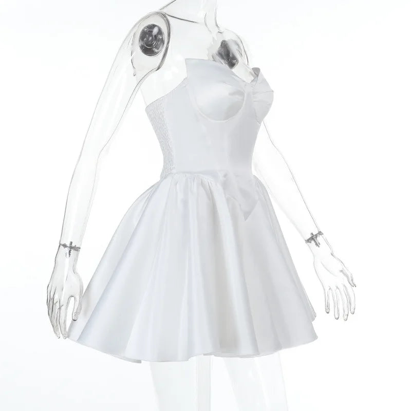 Sweetheart Strapless Flare Mini Dress