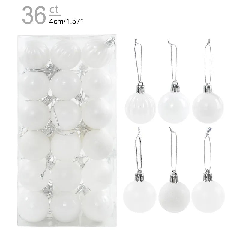 1box Christmas Balls Christmas Tree Ornaments Ball Xmas Hanging Tree Pendants Home Party Decor New Year Gift Noel Navidad