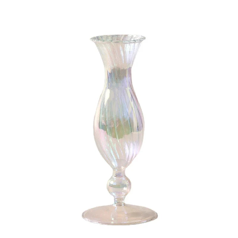 1pc Floriddle Glass Vases Nordic Candlestick Wedding Decoration Christmas Decoration Candle Stick Holder Home Decor Flower Vase