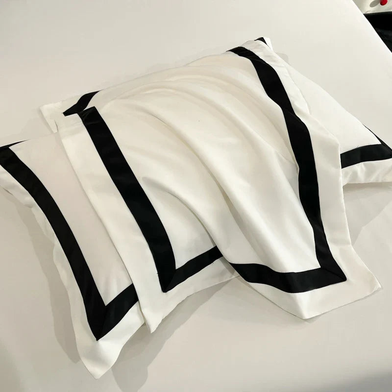 Luxury Hotel Bedding Sets Thick Brushed Bed Sheets White Duvet Cover Set Pillowcase Four Piece Fully Enclosed for Home Gift