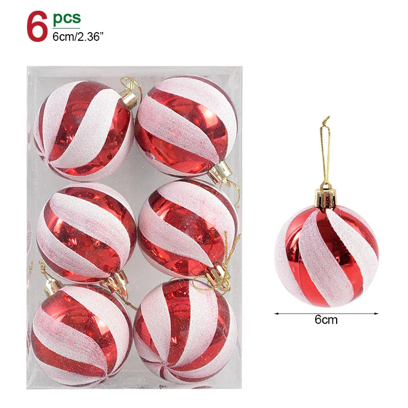 1box Christmas Balls Christmas Tree Ornaments Ball Xmas Hanging Tree Pendants Home Party Decor New Year Gift Noel Navidad