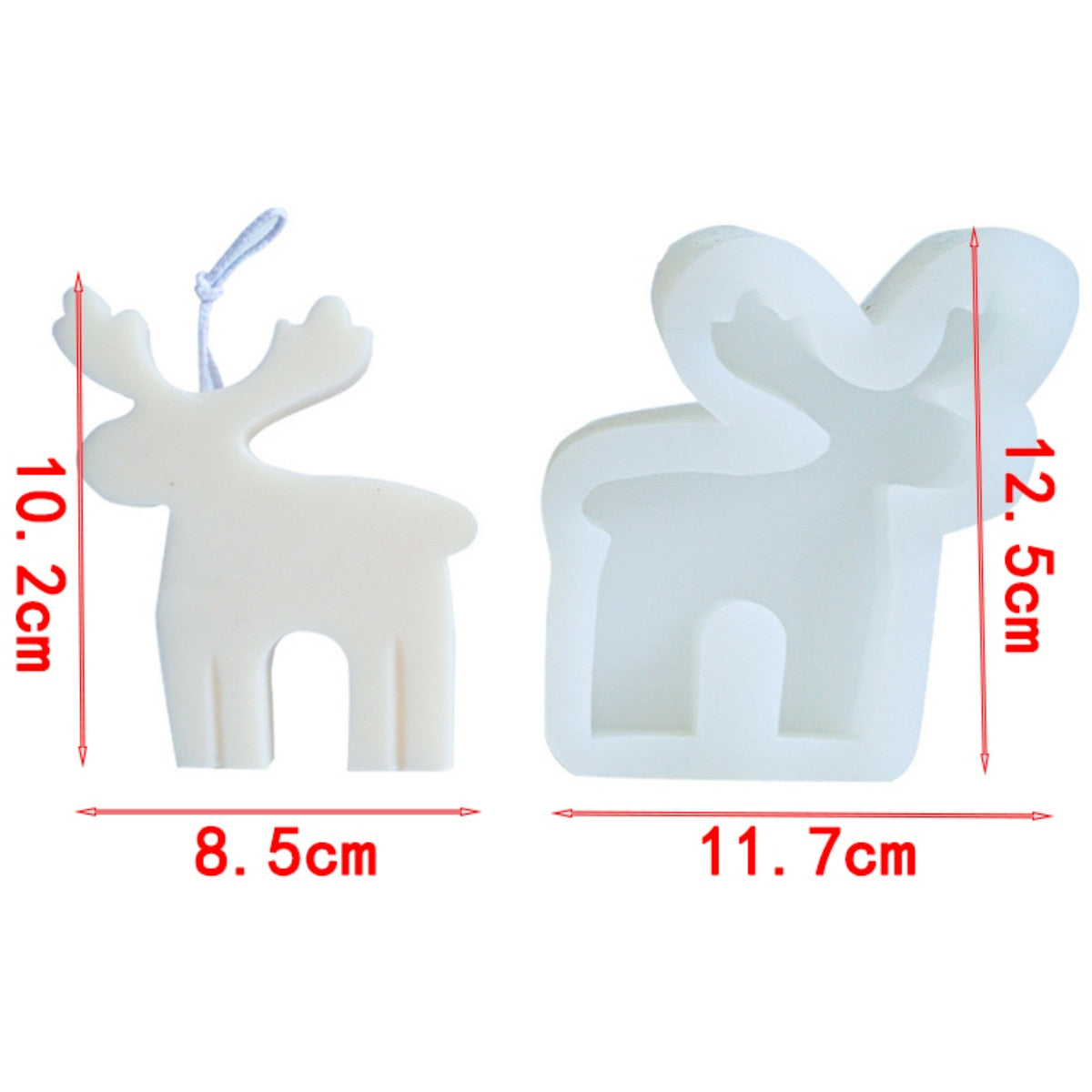 Christmas Tree Silicone Candle Mold DIY Gingerbread Man Elk Soap Resin Crystal Making Chocolate Mold Party Decor Holiday Gifts
