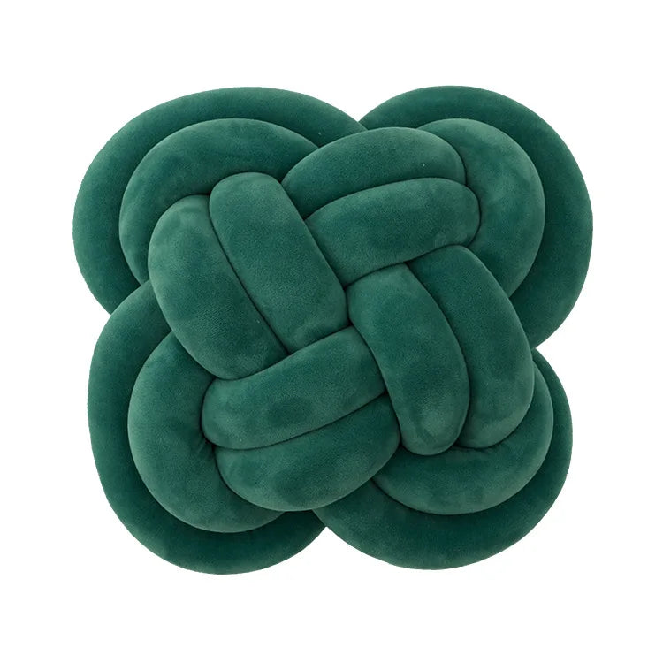 Inyahome Knot Pillow Ball Xmas Green Red Pink Decorative Throw Pillow Floor Cushion with Soft Plush for Couch Decor Household