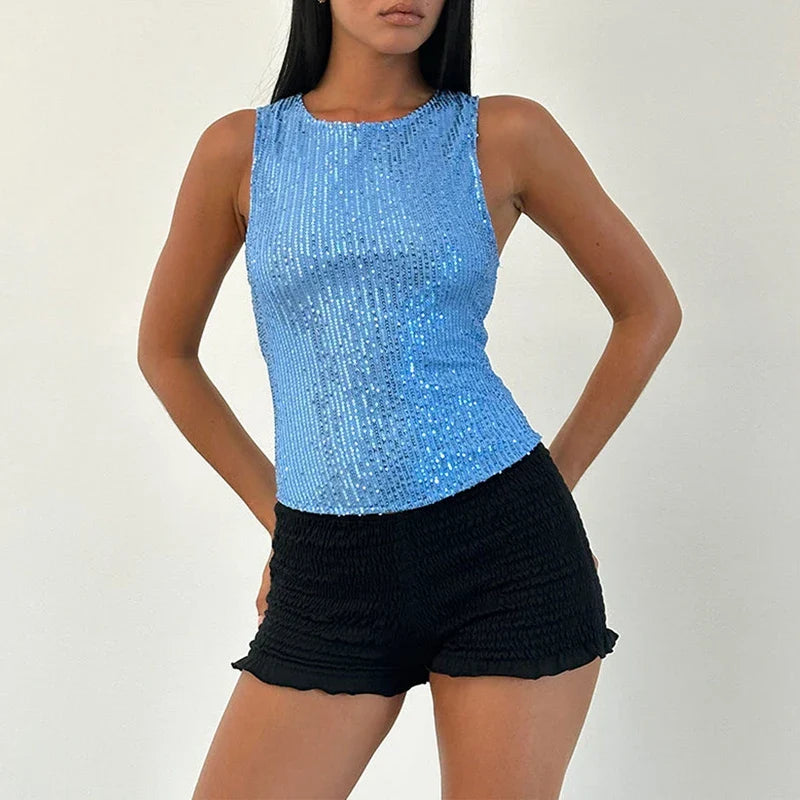 Glitter Crop Tank Top