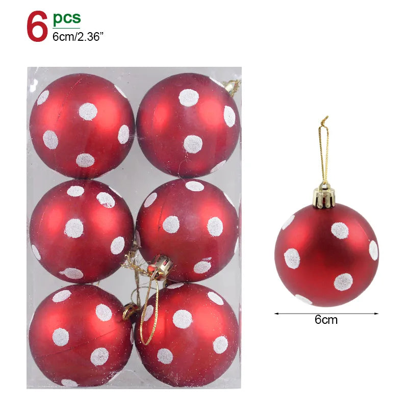 1box Christmas Balls Christmas Tree Ornaments Ball Xmas Hanging Tree Pendants Home Party Decor New Year Gift Noel Navidad