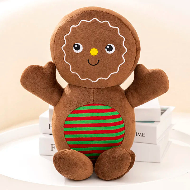 Christmas Ginger Bread Plushie Plush Pillow Stuffed Chocolate Cookie Cabin House Decor Cushion Funny XMas Tree Parsty Decor Doll