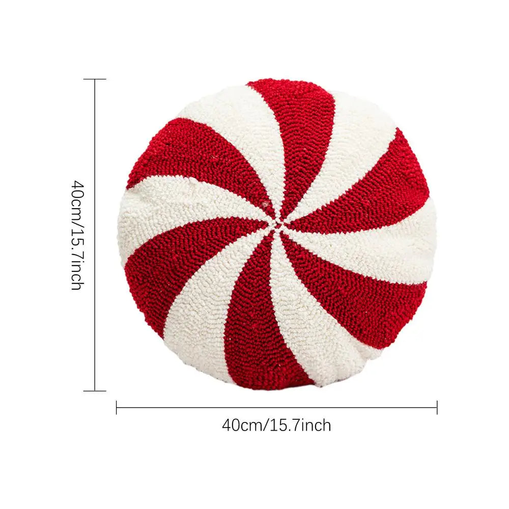 Christmas Candy Cane Pillow Gingerbread House Decoration Plush Throw Pillow Winter Home Decor Living Room Sofa Couch Cushions