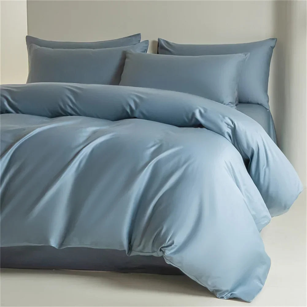Egyptian Cotton Bedding Sets Bed Linens Ru Europe Queen King Family Sheet Duvet Cover Pillowcase Solid Underwear