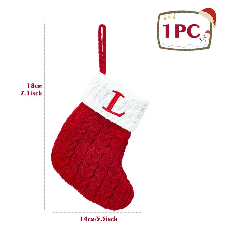 Christmas Alphabet Knitting Socks Christmas Tree Ornaments Christmas Decorations For Home 2023 Navidad Noel Xmas Gift