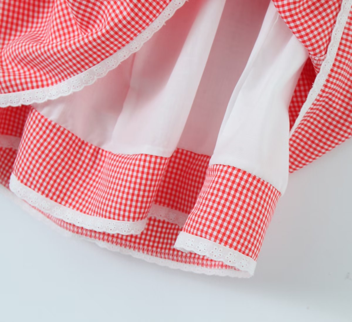Gingham Strap Bustier Baby Doll Mini Dress