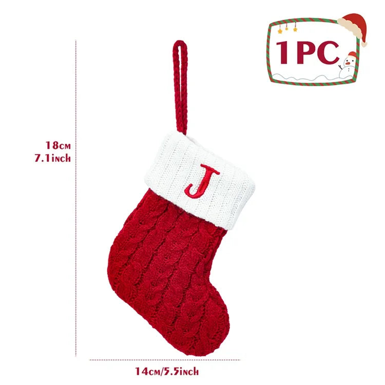 Christmas Alphabet Knitting Socks Christmas Tree Ornaments Christmas Decorations For Home 2023 Navidad Noel Xmas Gift