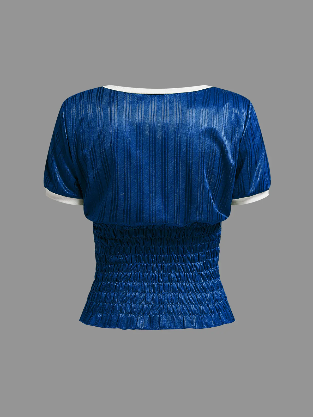 Party in USA Letter Graphic Ruched T-shirt - Casual Regular Fit