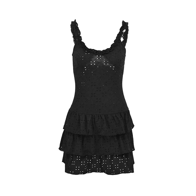 Frill Ruffle Skirt Cami Mini Dress