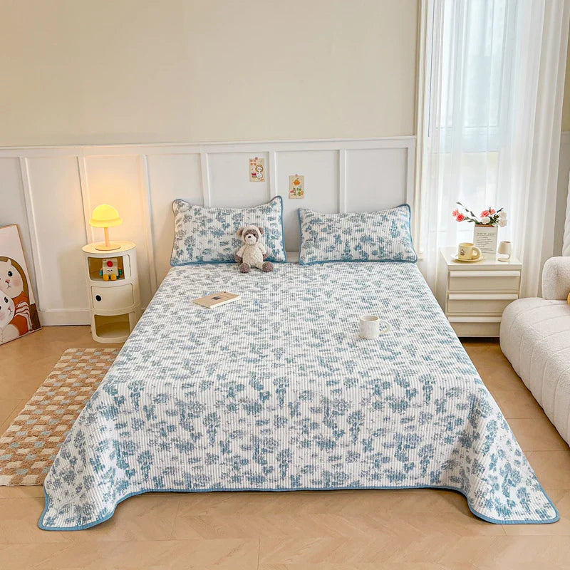 Skin-friendly Bed Cover Printed Bedspread Double Side Design Blanket Home Bedsheet Soft Bedspreads cubrecama (No Pillowcase)