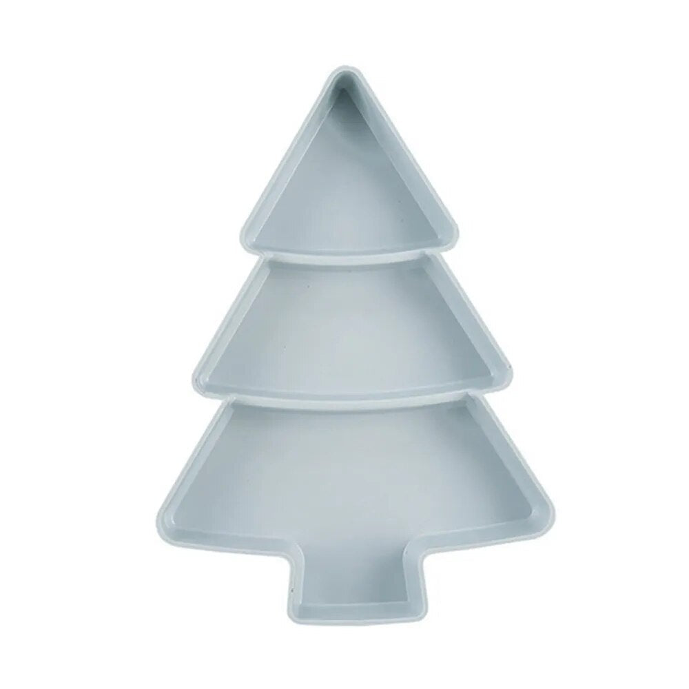 Christmas Tree Fruit Bowl Home Snack Plate Plastic Candy Dish Melon Seeds Dried Fruit Box Lazy Snack Box