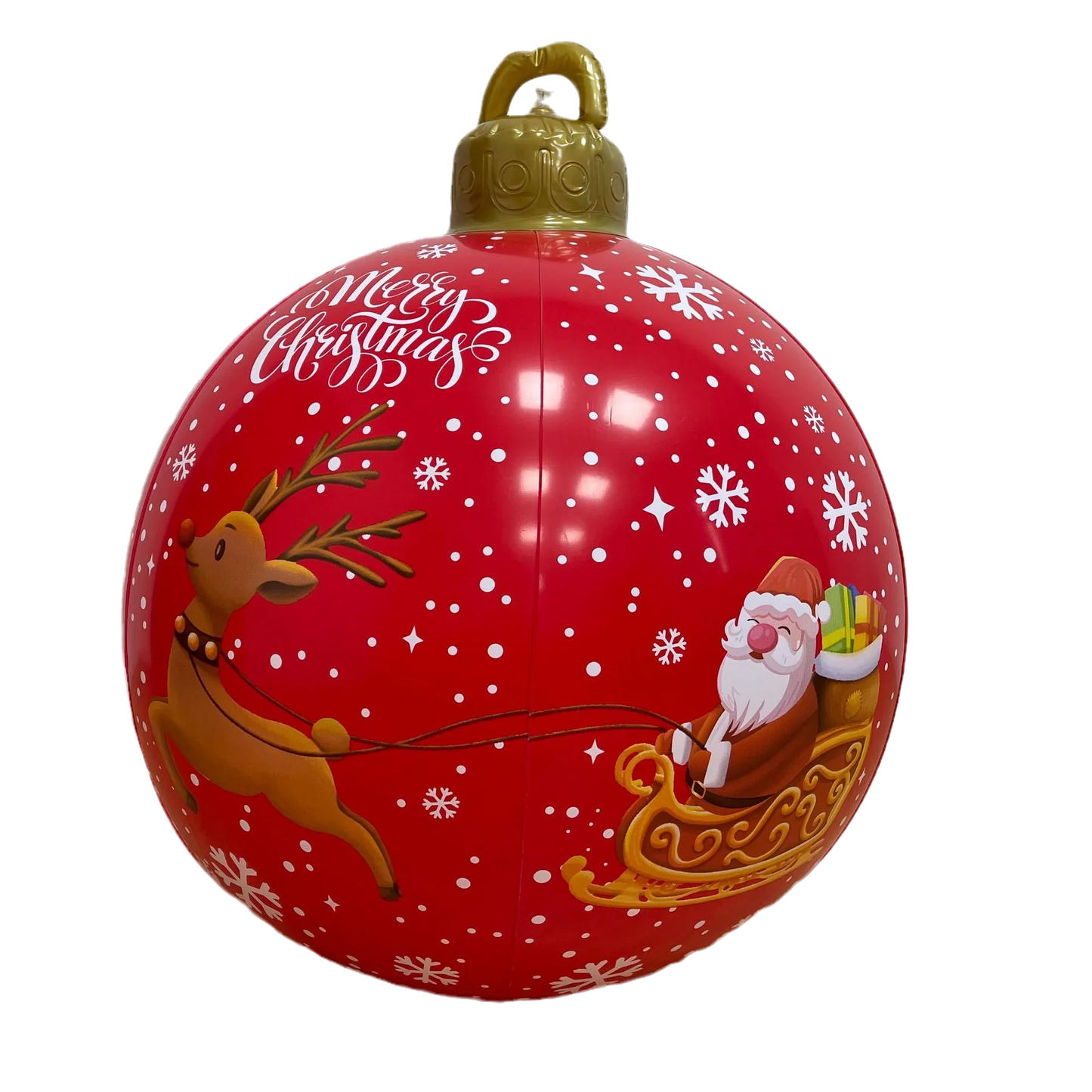 60CM Outdoor Christmas Inflatable Decorated Ball PVC Giant Big Balls Xmas Tree Decoration Inflatable Toy Ball Christmas Supplies