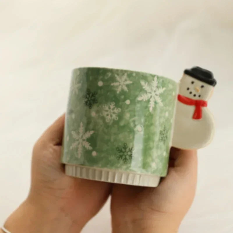 Christmas Hand-painted Gingerbread Man Ceramic Mug Coffee Mug Mugs Coffee Cups