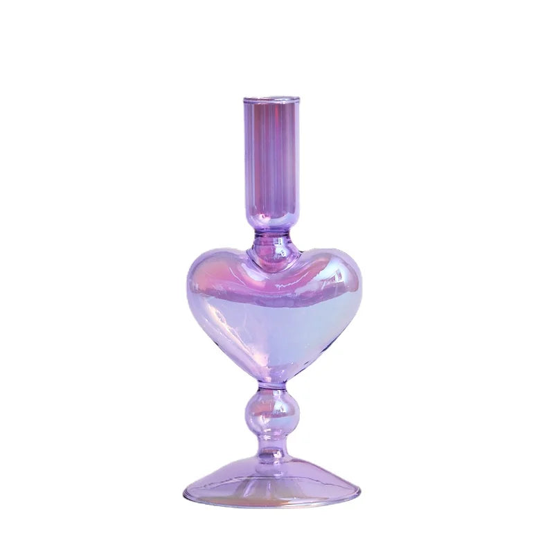 1pc Floriddle Glass Vases Nordic Candlestick Wedding Decoration Christmas Decoration Candle Stick Holder Home Decor Flower Vase