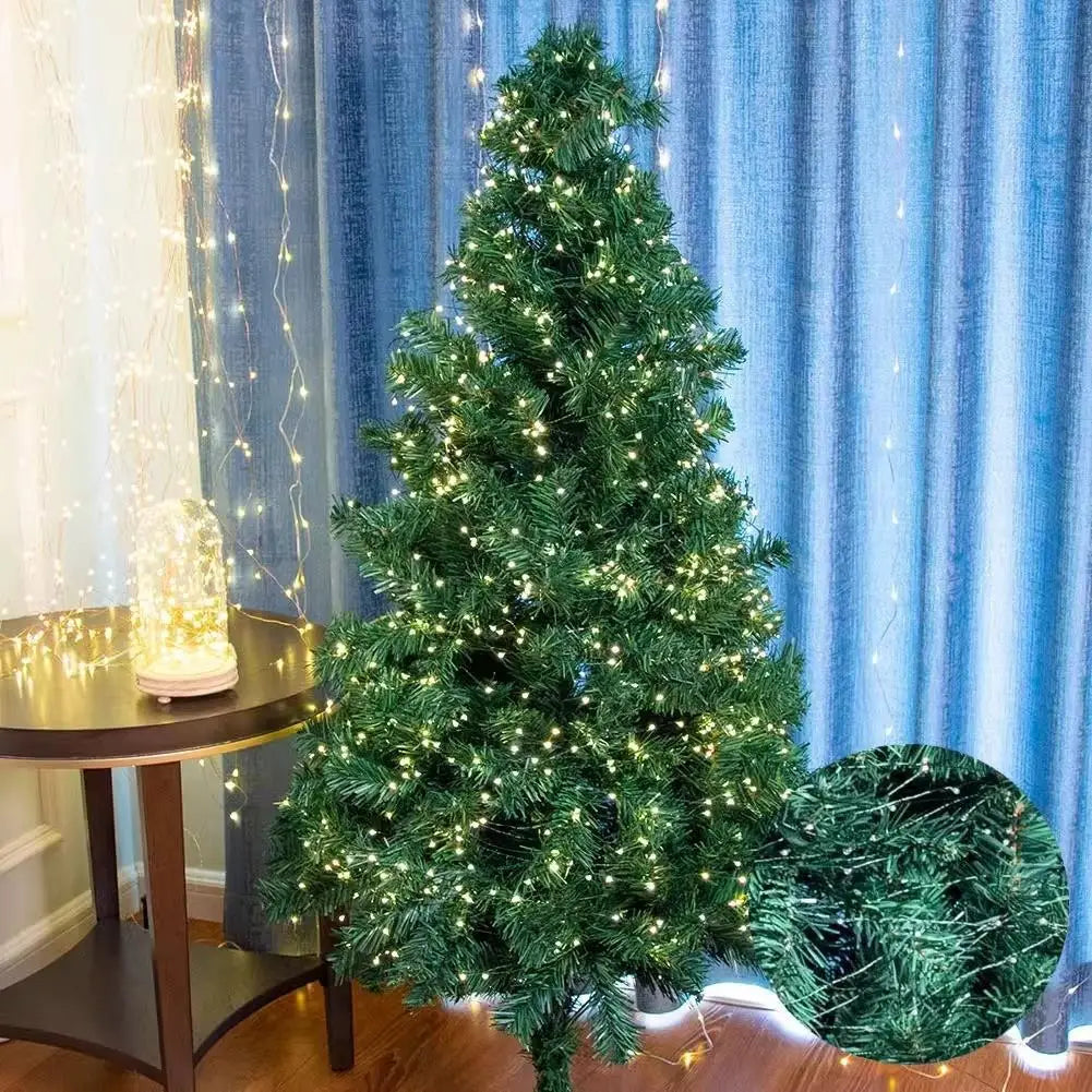 Green Copper Wire Garland Light 5/10/20M LED String Lights Waterproof Fairy Lights for Christmas Wedding Party Decorationpplies