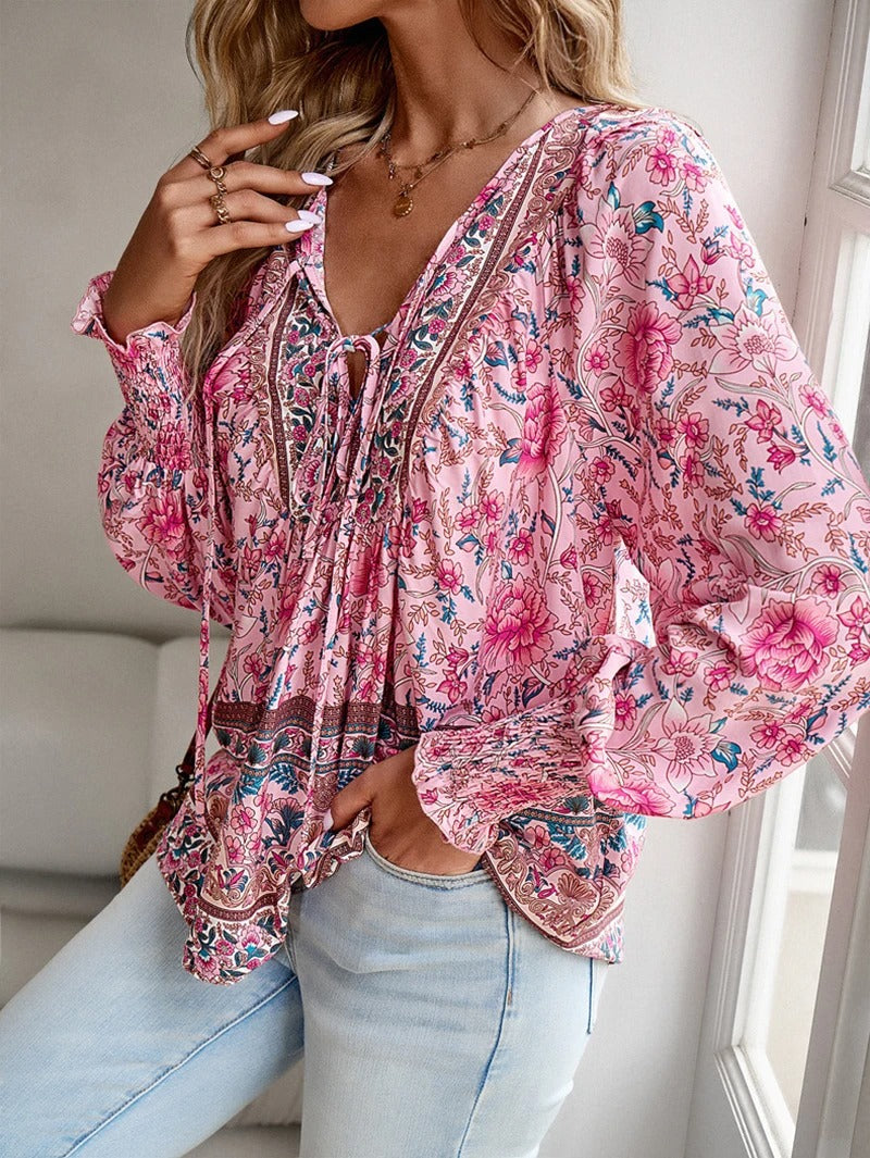 Boho Floral Blouse