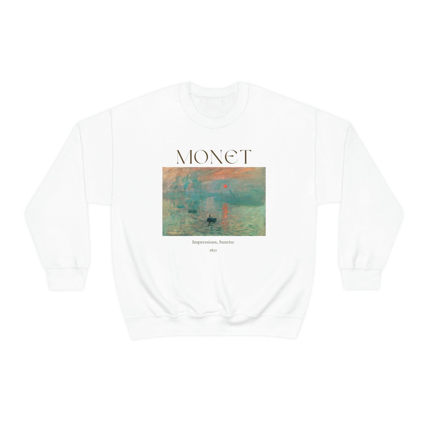 Claude Monet Impression Sunrise Art Sweatshirt, Famous Painting Pullover