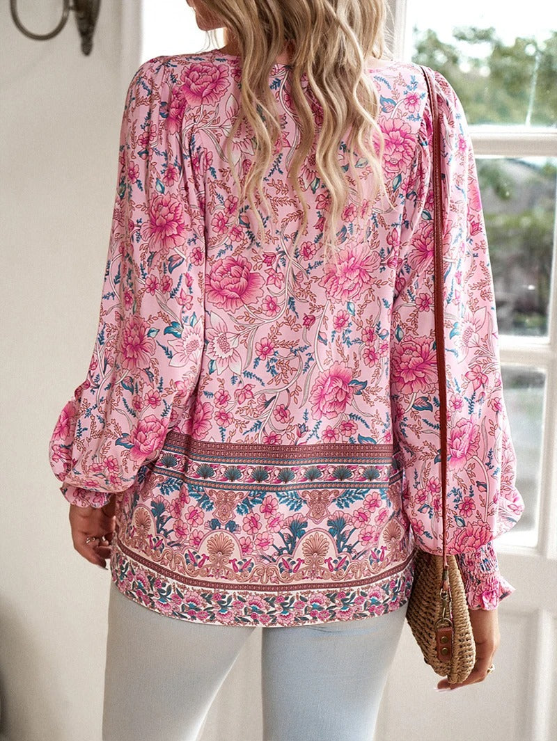 Boho Floral Blouse