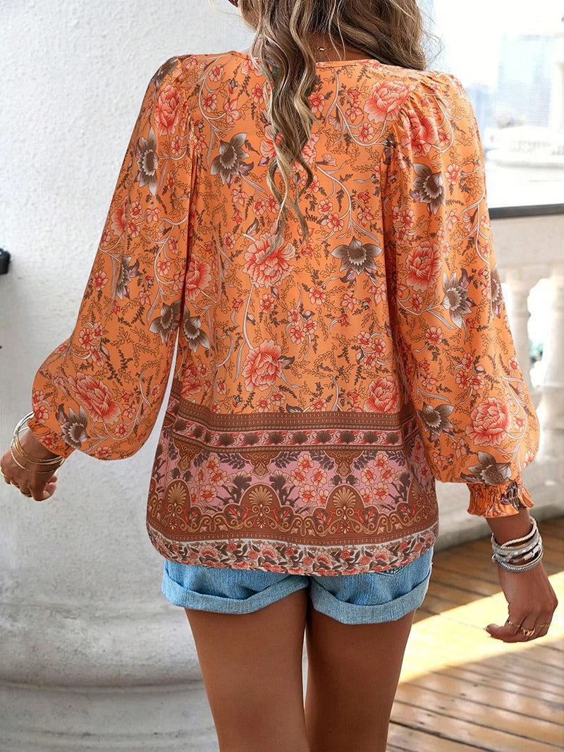Boho Floral Blouse