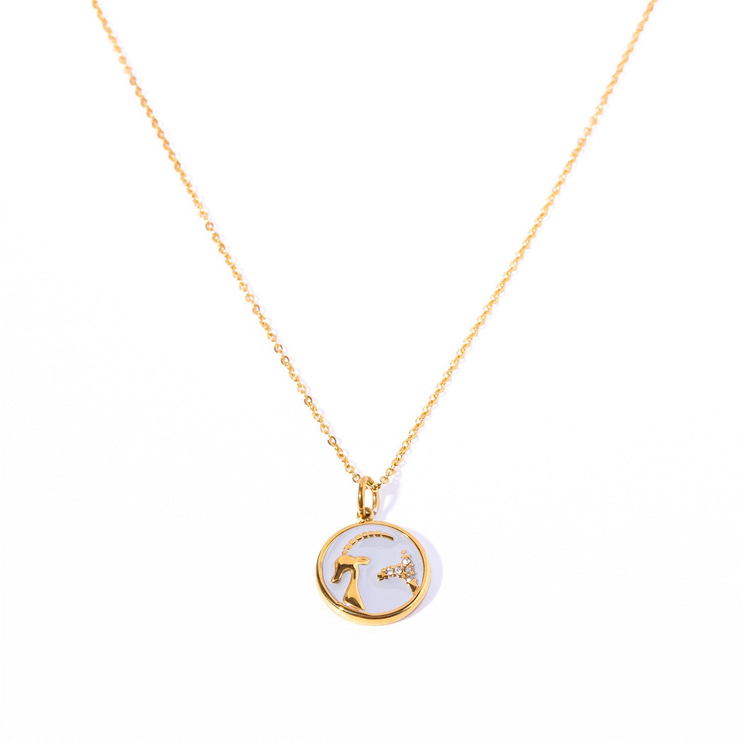 Colorful Oil Twelve Astrological Sign Constellations Necklace