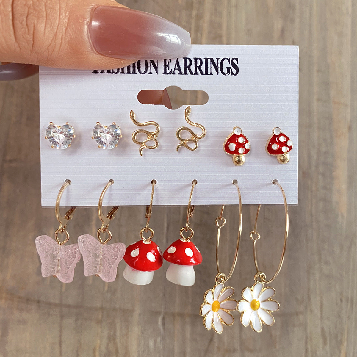 Fashion Creative Flower For Mushroom Earrings