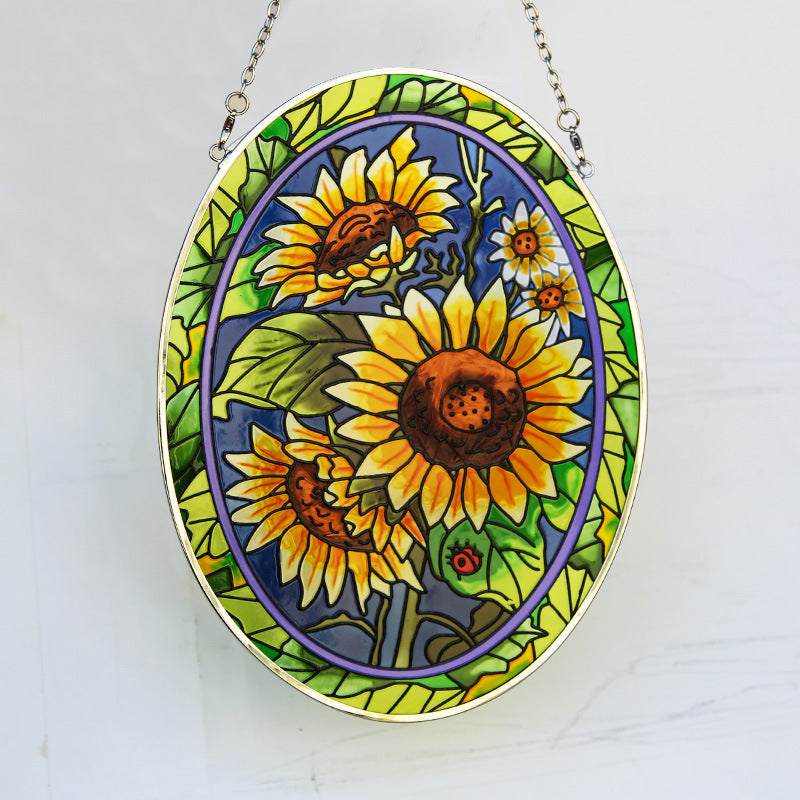 Home Fashion Painted Sunflower Hanging Ornament