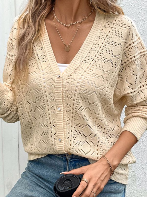 Simple Thin Short Casual Wool Cardigan