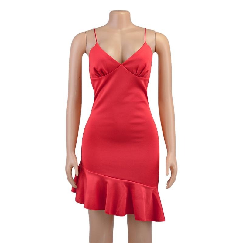 Ruffles Straps Mini Dress