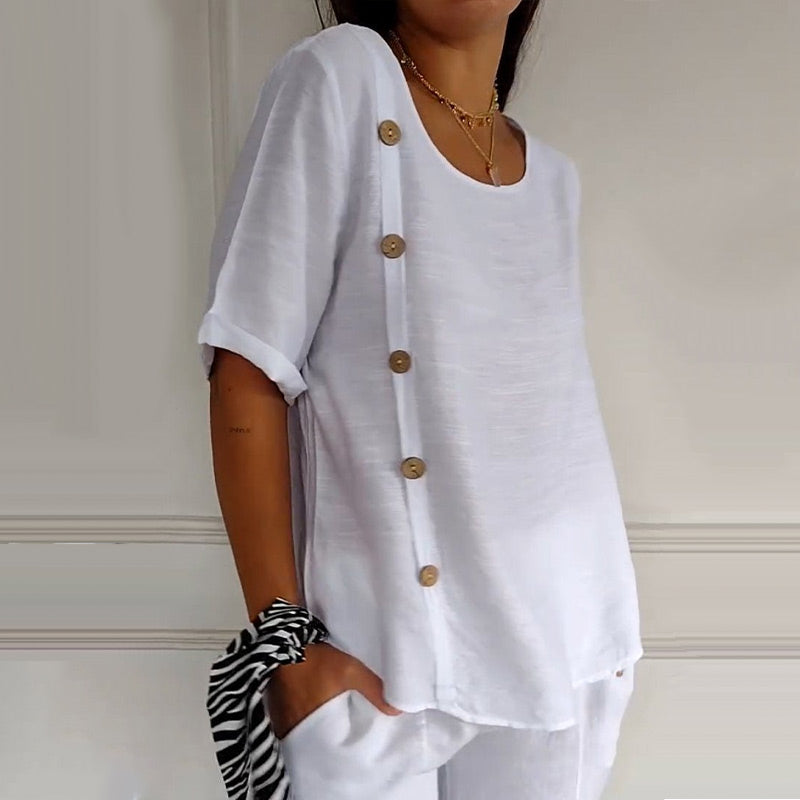 Side Button Blouse