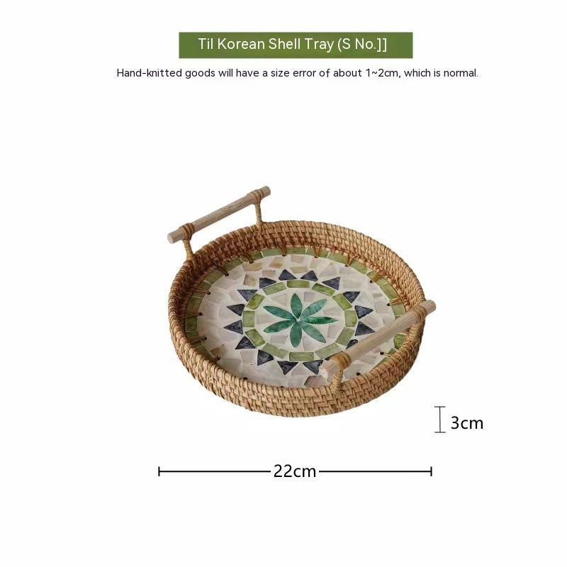 Rattan Shell Disc Deep Sea Color Shell