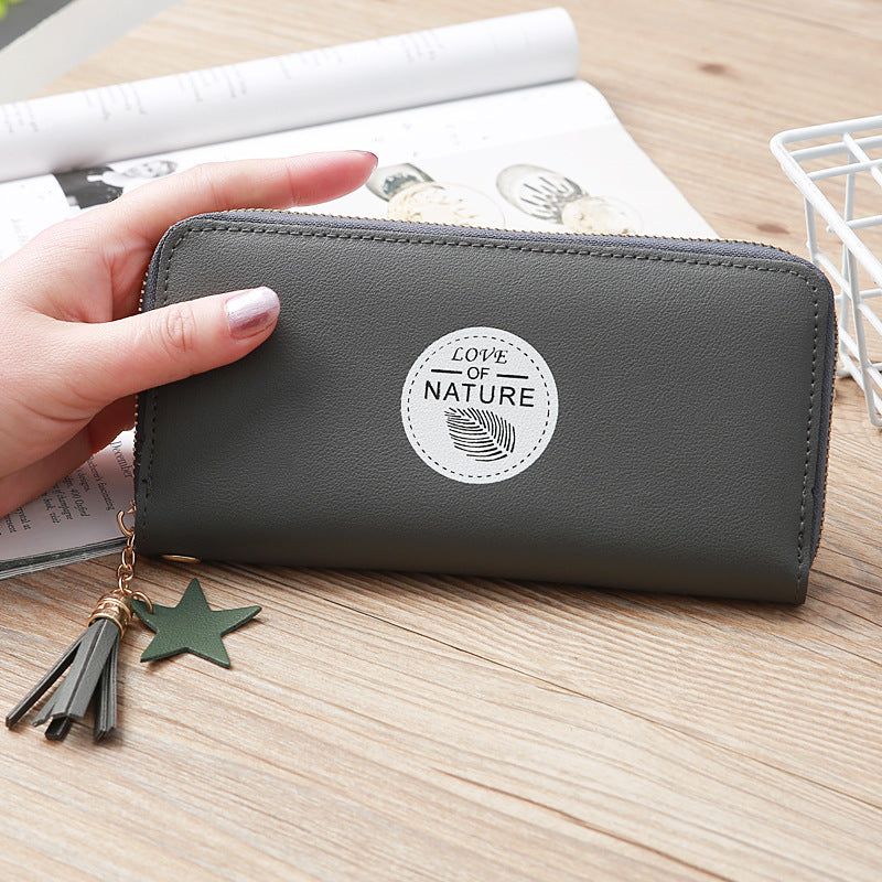 Women's Fashion Tassel Zipper Clutch Bag