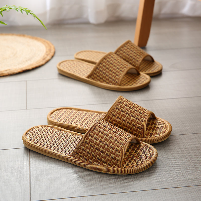 Rattan Straw Woven Slippers