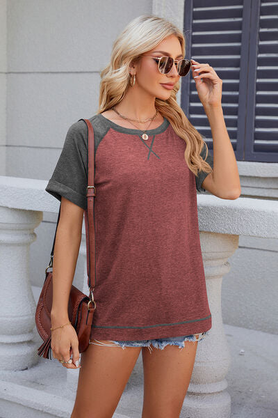 Round Neck Short Sleeve T-Shirt