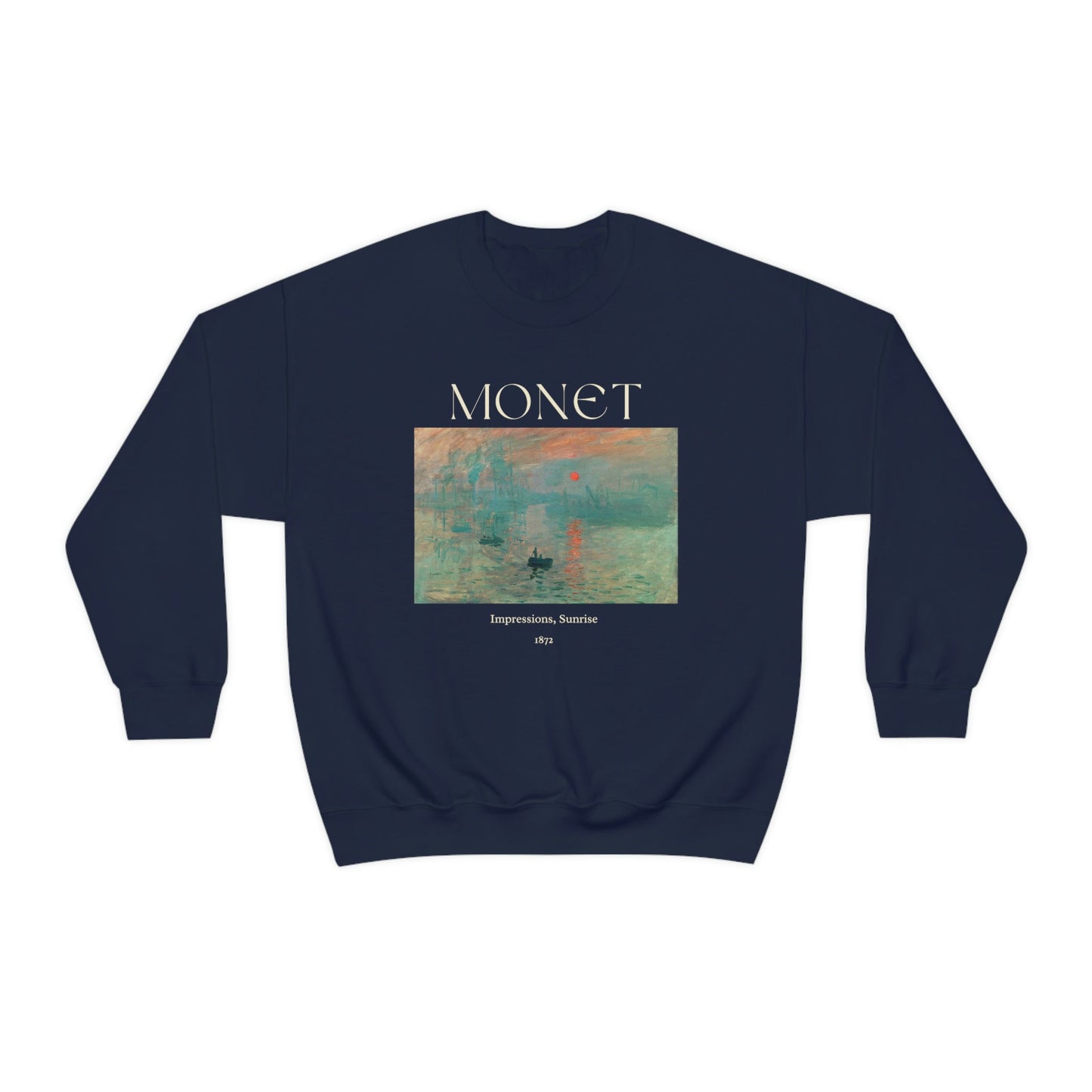 Claude Monet Impression Sunrise Art Sweatshirt, Famous Painting Pullover