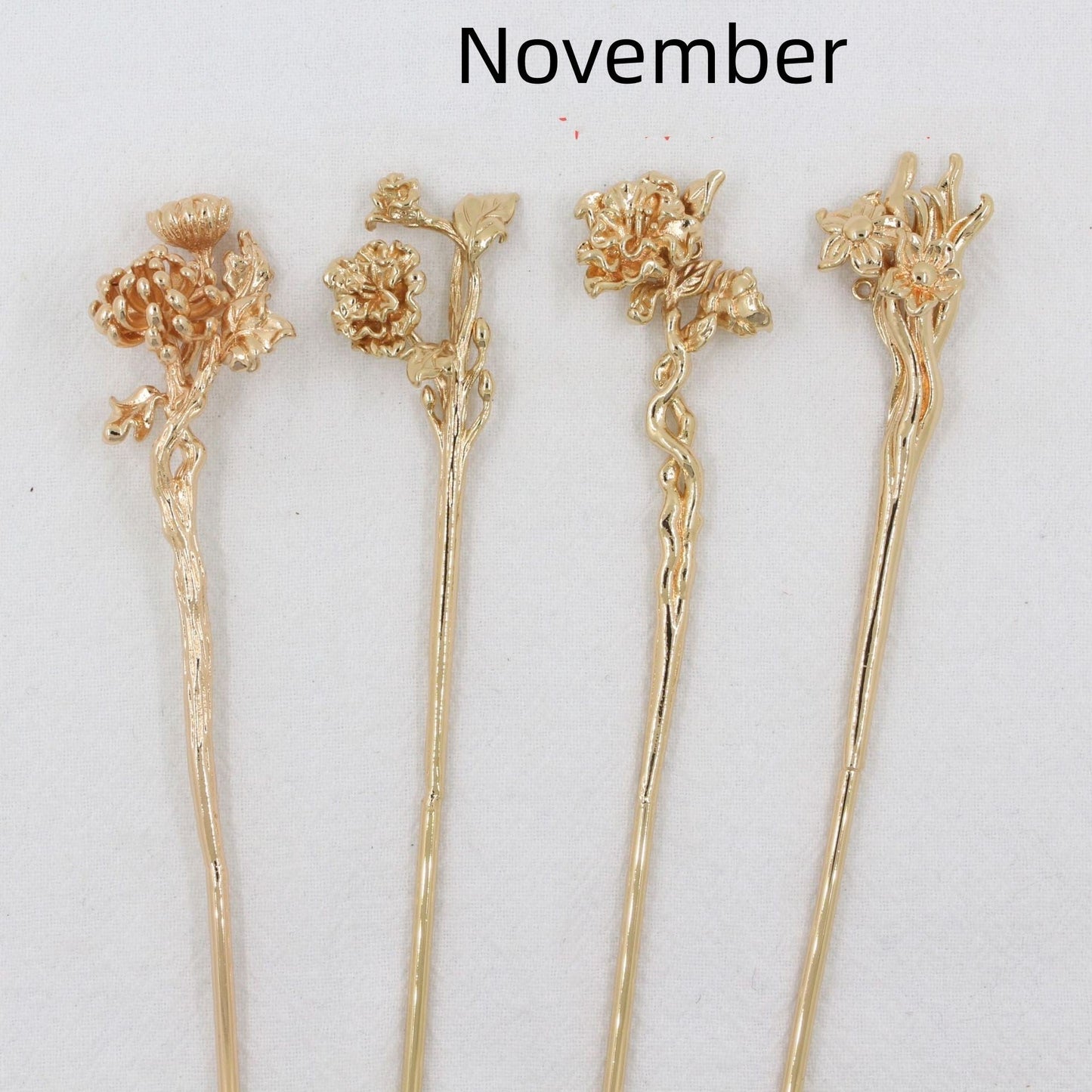 Antique Material Flower Season Hairpin