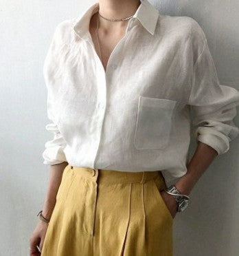 Women's Long-sleeved Shirt For Outer Wear