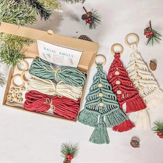 Christmas Tree DIY Material Package Handmade Cotton String Woven