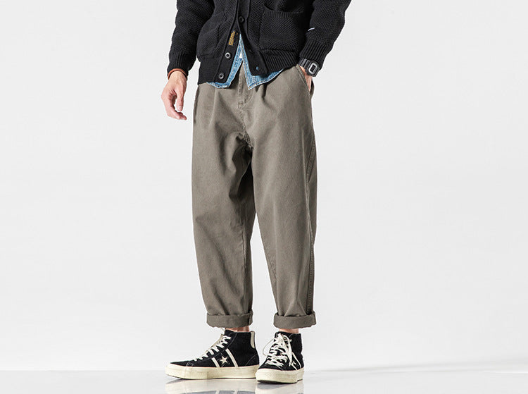 Men's Loose Straight Cargo Casual Pants