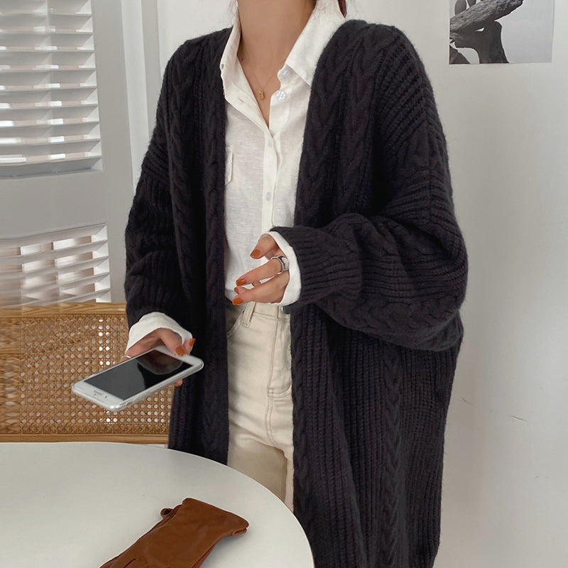 Women's Warm Long Cardigan Sweater Coat