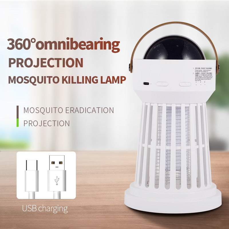 2 In 1 Electric Mosquito Killer Lamp Star Ceiling Projection Kill Mosquitoes For Outdoor And Indoor