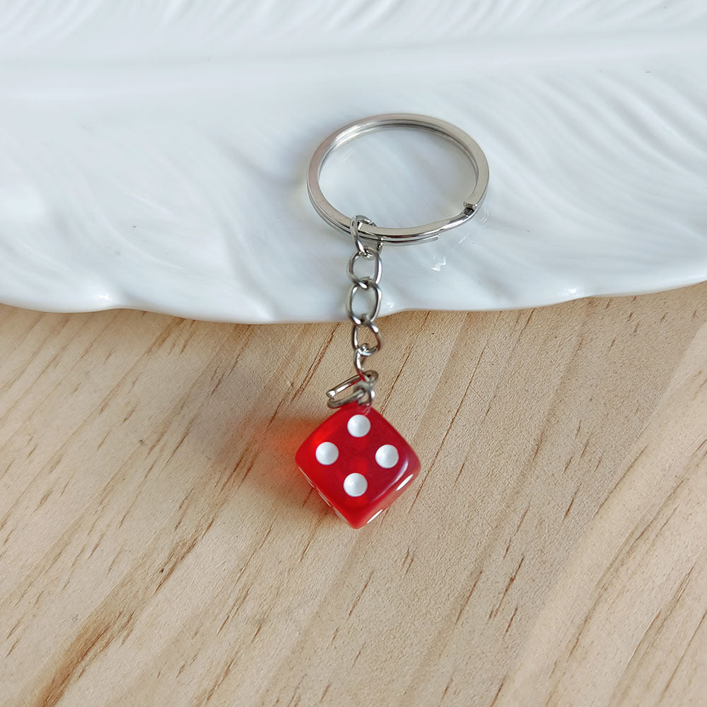 Creative Small Size Dice Keychain DIY Bag Bag Charm