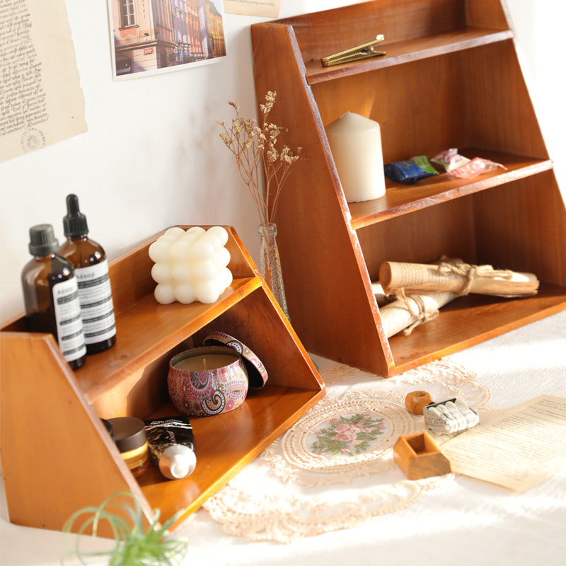 Home Cosmetics Shelf Desktop Retro Organizing Rack