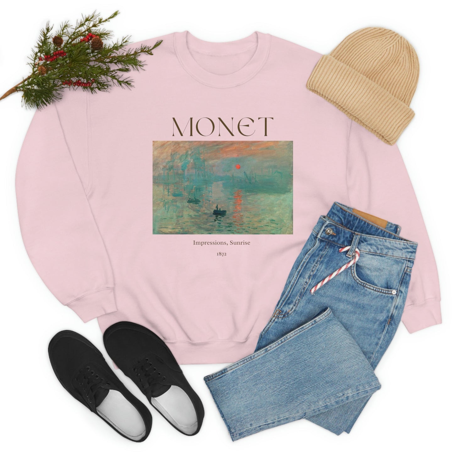 Claude Monet Impression Sunrise Art Sweatshirt, Famous Painting Pullover