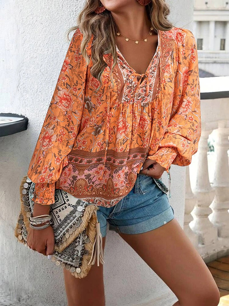 Boho Floral Blouse
