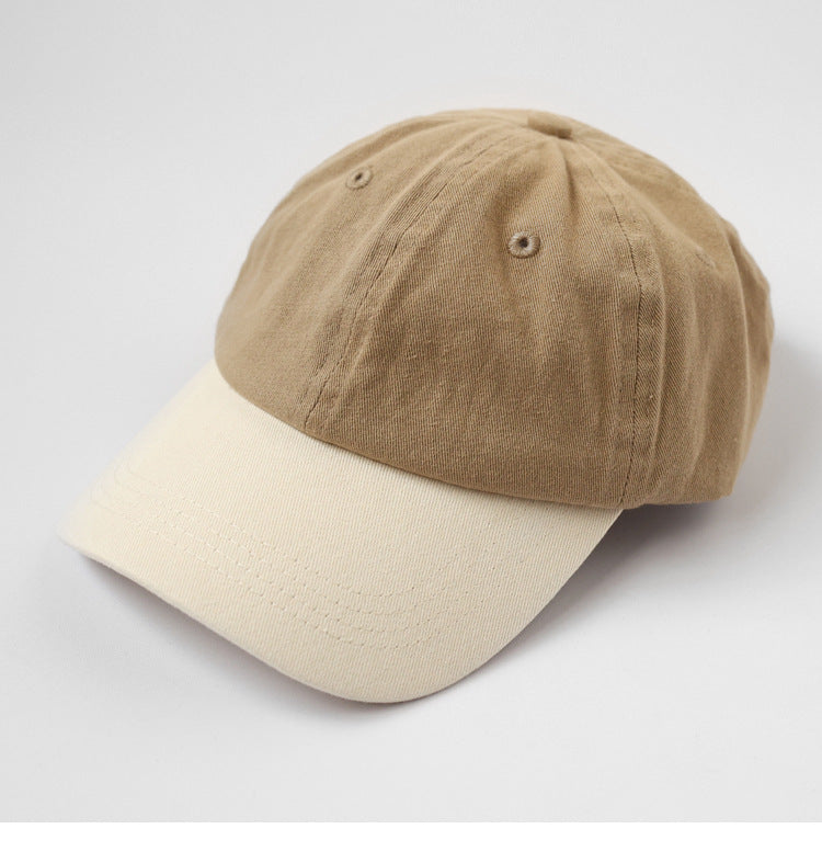 Muted Simple Stitching Ice Cream Color Street Casual Baseball Cap