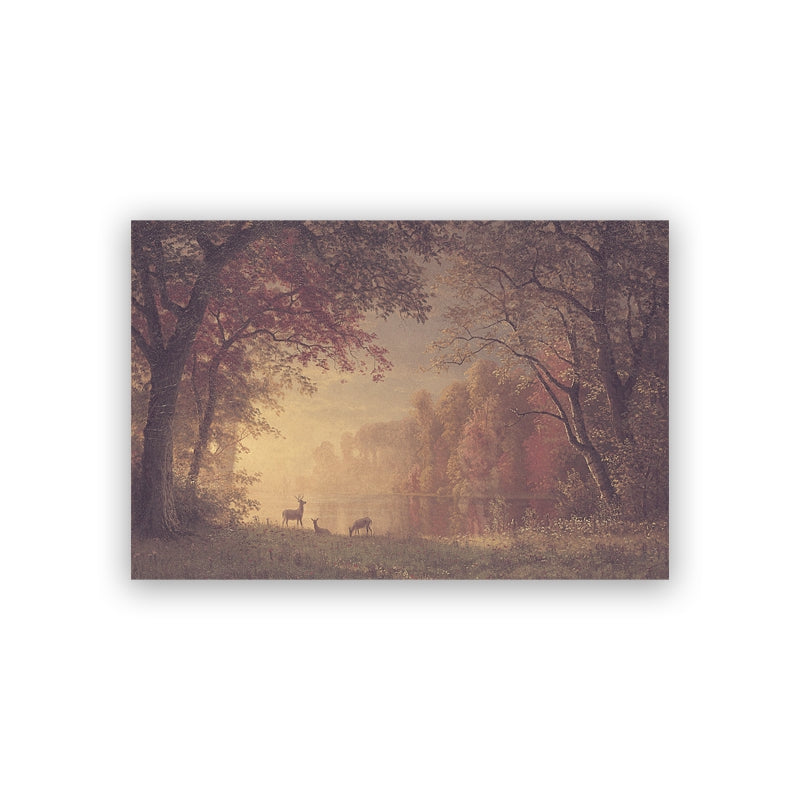 Autumn Trees Landscape Oil Painting Canvas Poster Living Room Decoration